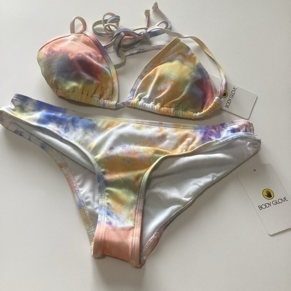 Body Glove Tie-Dye Bikini Set small top xsmall bottoms